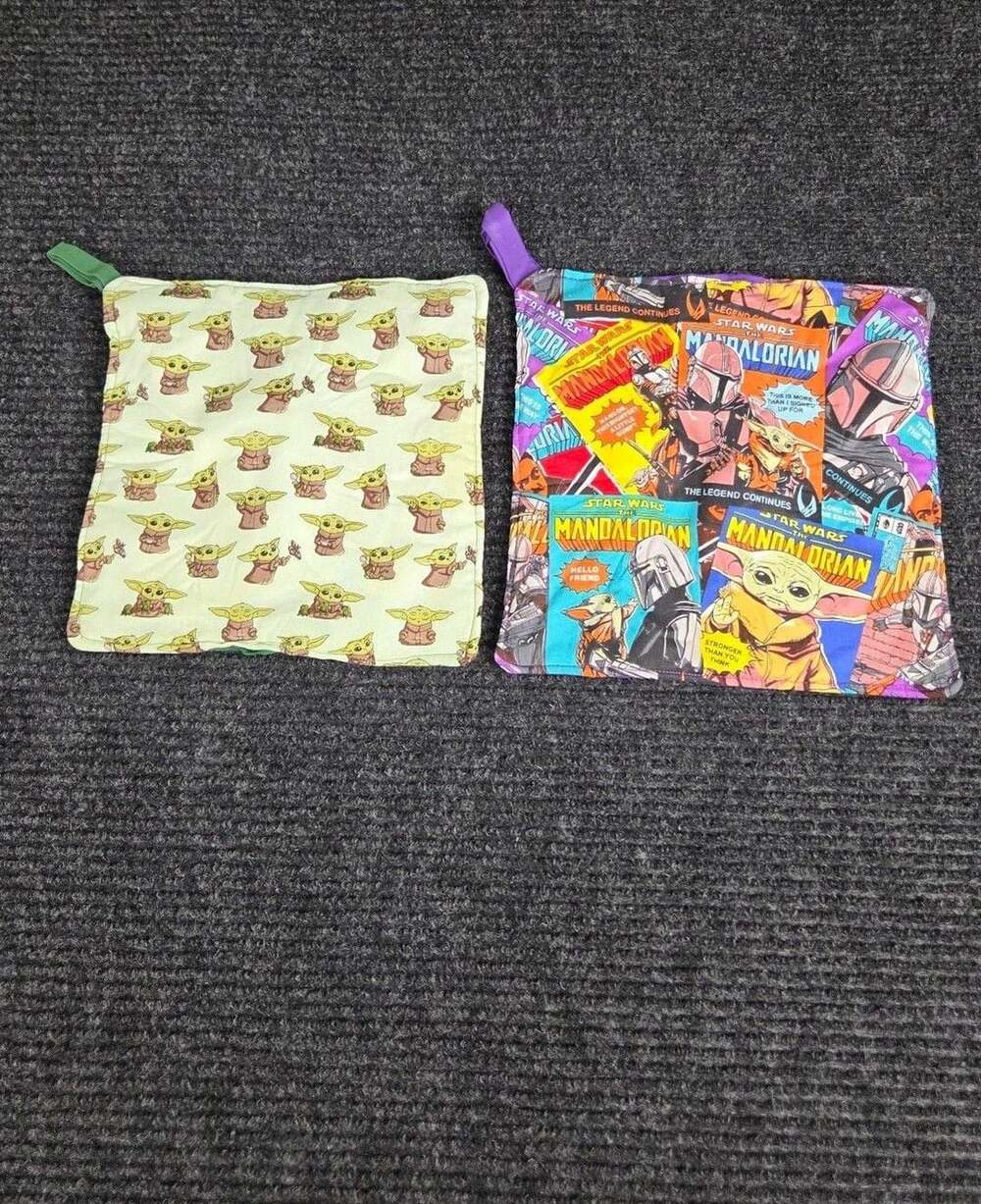 Star Wars The Mandalorian And Grogu Pot Holders Set Handmade